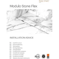 Easy drain Douchegoot Modulo Stone Flex M1 80 cm, waterslot 50 mm