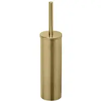 Geesa Nemox toiletborstel met houder goud geborsteld met witte borstelkop