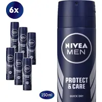 Nivea Deospray Men – Protect & Care - Voordeelverpakking 6 x 150 ML