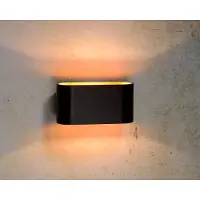 Groenovatie Wandlamp Ovaal - Vast - G9 Fitting - Mat Zwart en Goud