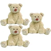 Happy horse 3x stuks beige pluche knuffelbeer Boogy 35 cm - Beren dieren speelgoed knuffels
