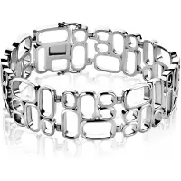 Zinzi Mart Visser by zilveren fantasie armband glad MVA3
