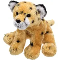 Suki Pluche Cheetah/jachtluipaard knuffeldier - 13 cm - lichtbruin - jungle dieren