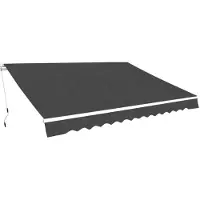 vidaXL Luifel handmatig uittrekbaar 450 cm antraciet