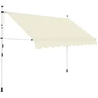 vidaXL Luifel handmatig uittrekbaar 300 cm crème