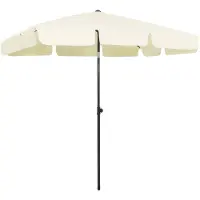 vidaXL Strandparasol 200x125 cm zandgeel