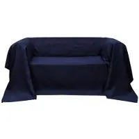 vidaXL Bankhoes microsuede marineblauw 210 x 280 cm