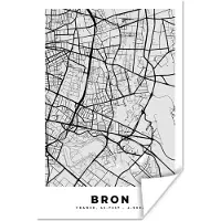 PosterMonkey Poster Frankrijk – Plattegrond – Kaart – Bron – Stadskaart - 40x60 cm