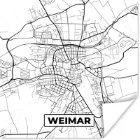 PosterMonkey Poster Plattegrond - Weimar - Kaart - Stadskaart - 75x75 cm
