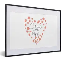 PosterMonkey Fotolijst incl. Poster - Spreuken - Katten - Cat people are the best people - Quotes - 40x30 cm - Posterlijst