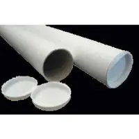 Cleverpack Verzendkoker A3 +doppen 330x29.7x1.2 wit 5stuks