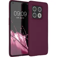Kwmobile telefoonhoesje geschikt voor OnePlus 10 Pro 5G - Hoesje met siliconen coating - Smartphone case in wijnrood