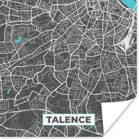 PosterMonkey Poster Talence - Stadskaart - Kaart - Frankrijk - Plattegrond - 75x75 cm