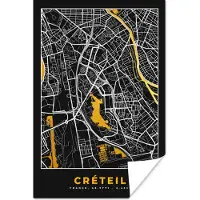 PosterMonkey Poster Plattegrond – Stadskaart – Créteil - Frankrijk - Kaart - 20x30 cm