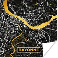 PosterMonkey Poster Plattegrond - Bayonne - Stadskaart - Frankrijk - Kaart - 30x30 cm