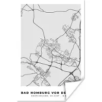 PosterMonkey Poster Bad Homburg Vor Der Höhe - Stadskaart - Plattegrond - Duitsland - Kaart - 20x30 cm