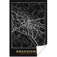 PosterMonkey Poster Frankrijk - Draguignan - Stadskaart - Kaart - Plattegrond - 120x180 cm XXL