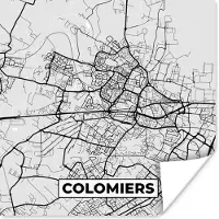 PosterMonkey Poster Frankrijk - Colomiers - Stadskaart - Plattegrond - Kaart - 30x30 cm