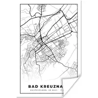 PosterMonkey Poster Kaart - Plattegrond - Bad Kreuznach - Stadskaart - 120x180 cm XXL