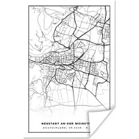 PosterMonkey Poster Neustadt an der Weinstraße - Stadskaart - Plattegrond - Kaart - 60x90 cm