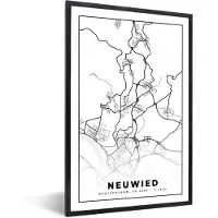 PosterMonkey Fotolijst incl. Poster - Stadskaart - Neuwied - Plattegrond - Kaart - 20x30 cm - Posterlijst