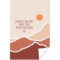 PosterMonkey Poster Spreuken - Quotes - Travel is the only thing that makes you richer - 80x120 cm