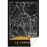 PosterMonkey Poster Kaart - Frankrijk - Stadskaart - Plattegrond - Le Cannet - 120x180 cm XXL