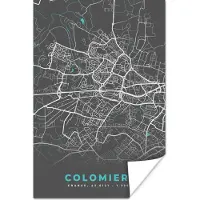 PosterMonkey Poster Colomiers - Frankrijk - Stadskaart - Kaart - Plattegrond - 60x90 cm