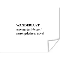 PosterMonkey Poster Spreuken - Quotes - A strong desire to travel - Wanderlust - Travel - 40x30 cm