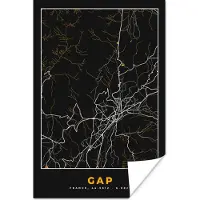 PosterMonkey Poster Kaart - Frankrijk - Stadskaart - Plattegrond - Gap - 20x30 cm