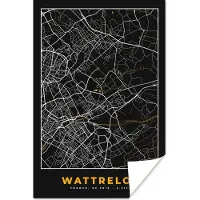 PosterMonkey Poster Frankrijk – Wattrelos – Stadskaart – Plattegrond – Kaart - 80x120 cm