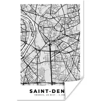 PosterMonkey Poster Stadskaart - Frankrijk - Kaart - Saint-Denis - Plattegrond - 20x30 cm