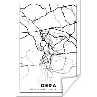 PosterMonkey Poster Plattegrond - Kaart - Gera - Stadskaart - 20x30 cm