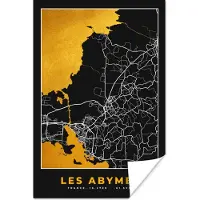 PosterMonkey Poster Plattegrond - les Abymes - Stadskaart - Frankrijk - Kaart - 40x60 cm