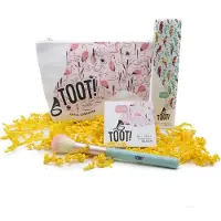 TOOT! Natuurlijke Kinder Make-up Set - Flamingo - Blush, Kwast, Tasje