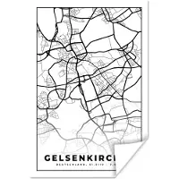 PosterMonkey Poster Kaart - Plattegrond - Gelsenkirchen - Stadskaart - 20x30 cm