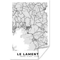 PosterMonkey Poster Plattegrond – Le Lamentin – Stadskaart – Kaart – Frankrijk - 120x180 cm XXL