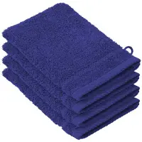 De Witte Lietaer Washandje Stéphanie Blue Indigo (Set van 4)