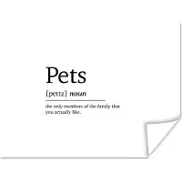 PosterMonkey Poster Huisdieren definitie - Spreuken - Pets - Quotes - Woordenboek - 80x60 cm