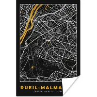 PosterMonkey Poster Rueil-Malmaison – Plattegrond – Frankrijk – Kaart – Stadskaart - 120x180 cm XXL
