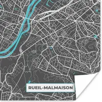 PosterMonkey Poster Stadskaart – Frankrijk – Kaart – Rueil-Mamaison – Plattegrond - 75x75 cm