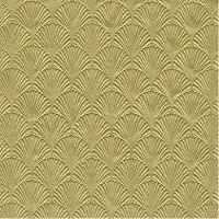 IHR Servet Luxe - 48x - 3-laags - met schub patroon - goud - 33 x 33 cm