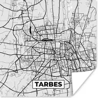 PosterMonkey Poster Plattegrond - Tarbes - Stadskaart - Kaart - Frankrijk - 30x30 cm