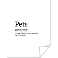 PosterMonkey Poster Huisdieren definitie - Quotes - Spreuken - Pets - Woordenboek - 60x80 cm