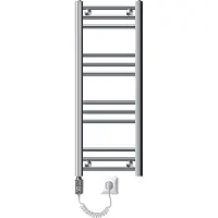 ECD-Germany Badkamerradiator Elektrisch Met Verwarmingselement 600w - 300 X 800 Mm - Chroom - Recht Met Zijaansluiting