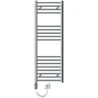 ECD-Germany Badkamerradiator Elektrisch Met Verwarmingselement 1200w - 400 X 1200 Mm - Chroom - Recht Met Zijaansluiting