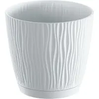 Prosperplast 1l Sandy P Collection 12.9x12.9x12 Cm Flowerpot Wit