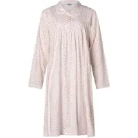 Lunatex - klassiek dames nachthemd 224133 met kraag - roze - maat S