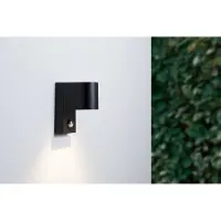 Groenovatie Wandlamp Down met Sensor - Rond - GU10 Fitting - Waterdicht IP44 - Mat Zwart