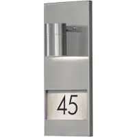 Konstsmide Wandspot Modena Adress RVS met huisnummer